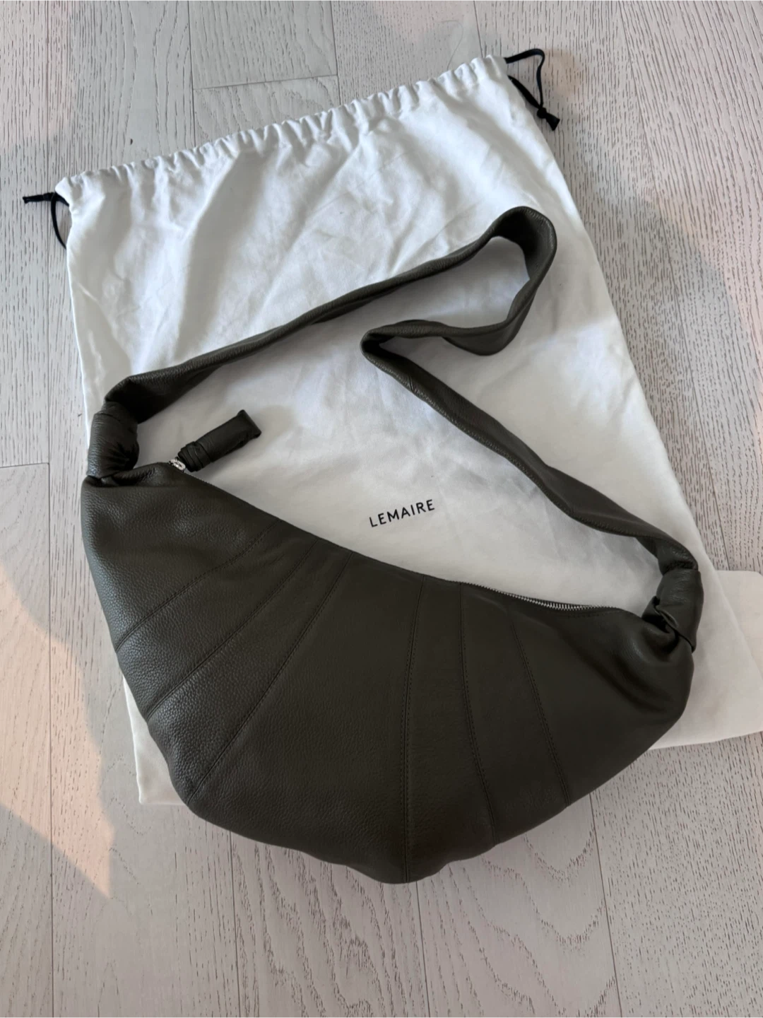 Lemaire Croissant Bag Moss Green