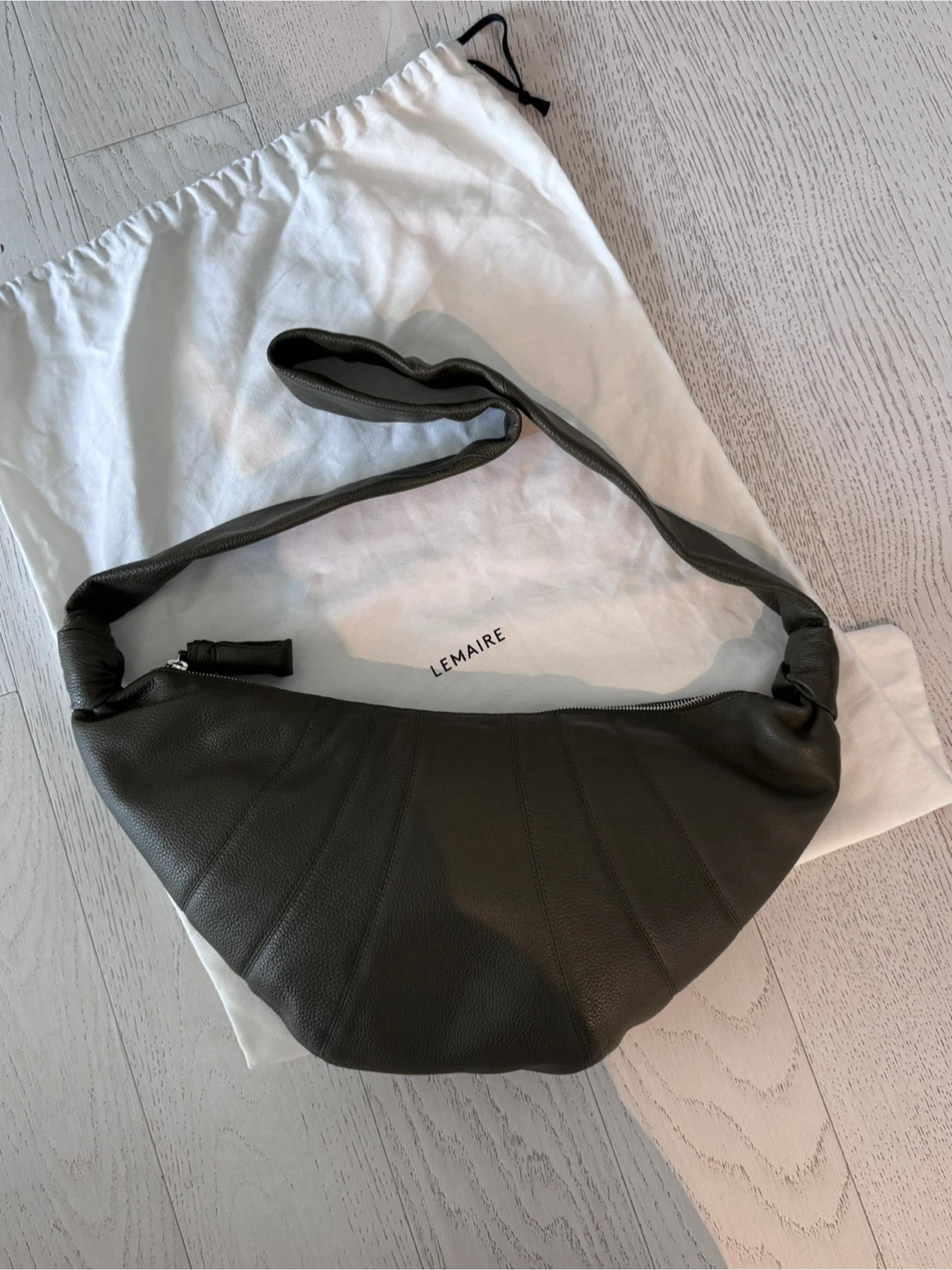 Lemaire Croissant Bag Moss Green - photo 2
