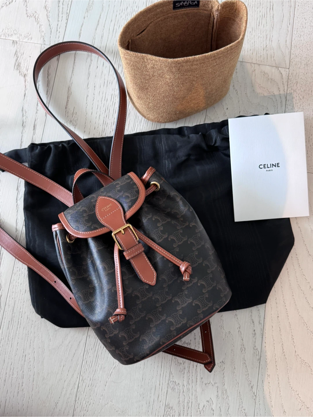 Celine mini backpack triomphe