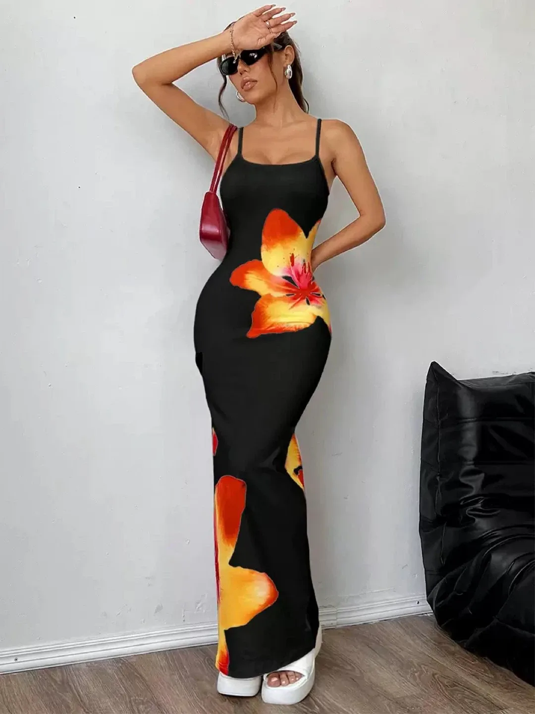 Floral Print Maxi Dress thumbnail