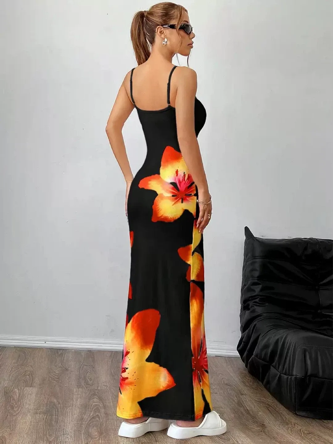 Floral Print Maxi Dress image indicator(3)
