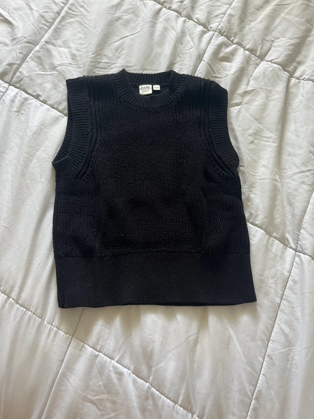 Twik Black Knit Vest - Size XS