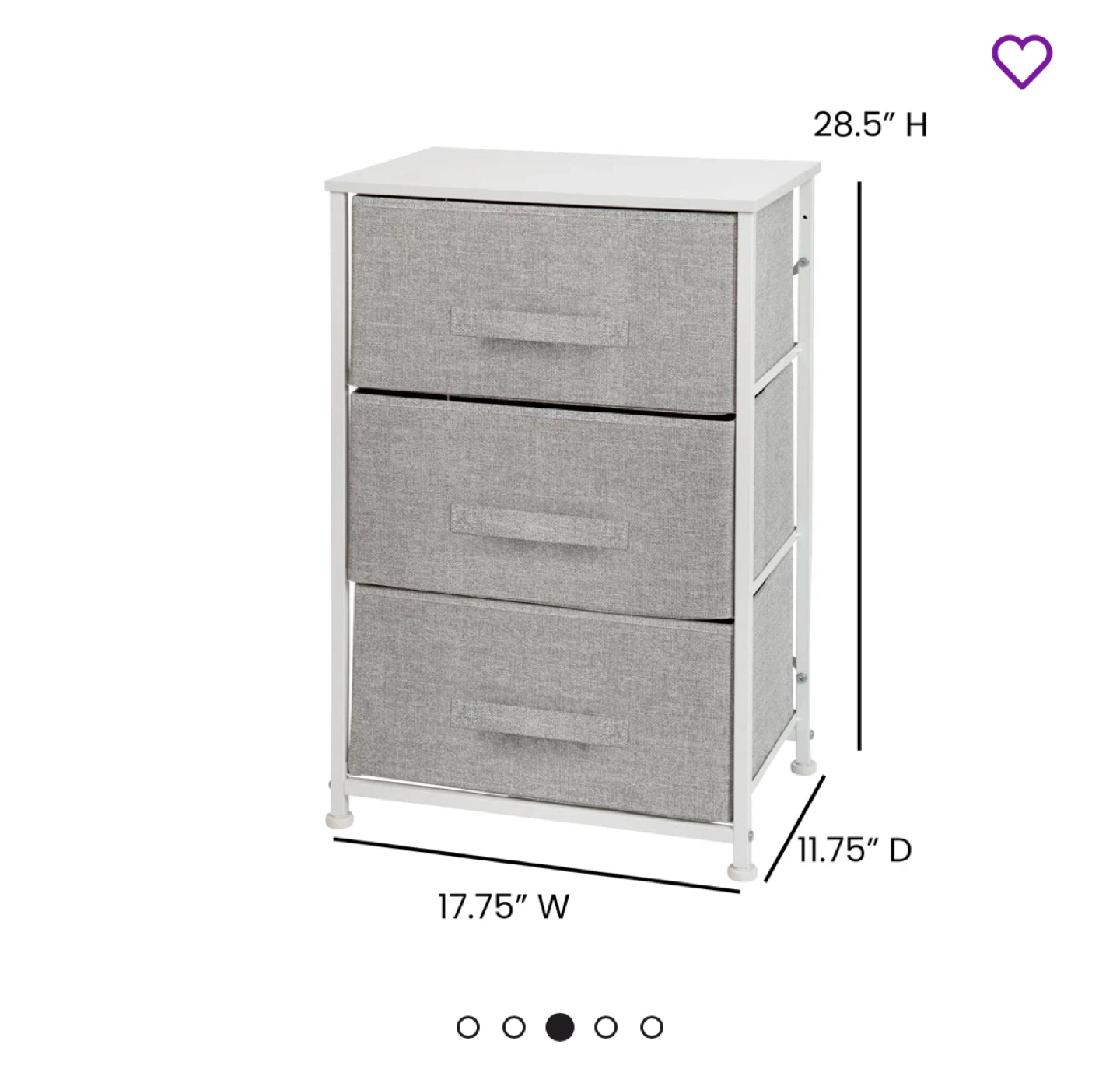 3-Drawer Storage Dresser - photo 3