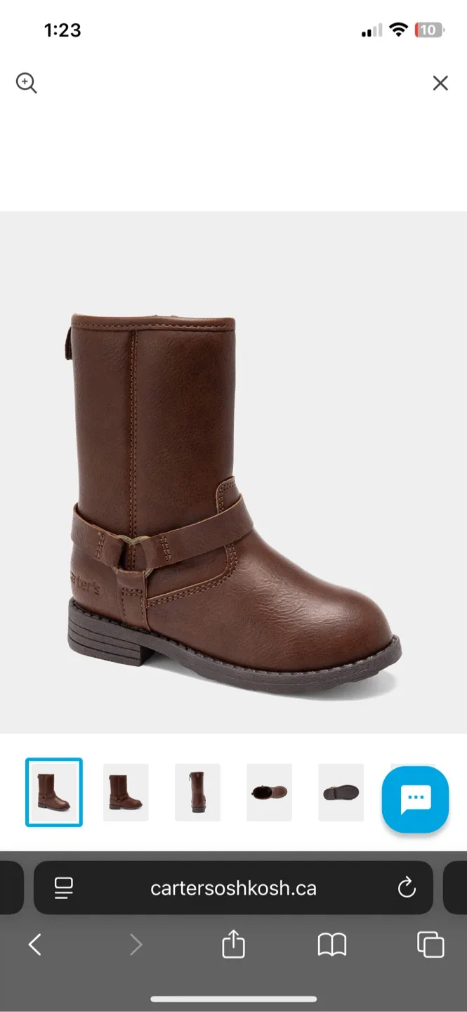 Toddler Girl Fashion Boots - Brown thumbnail