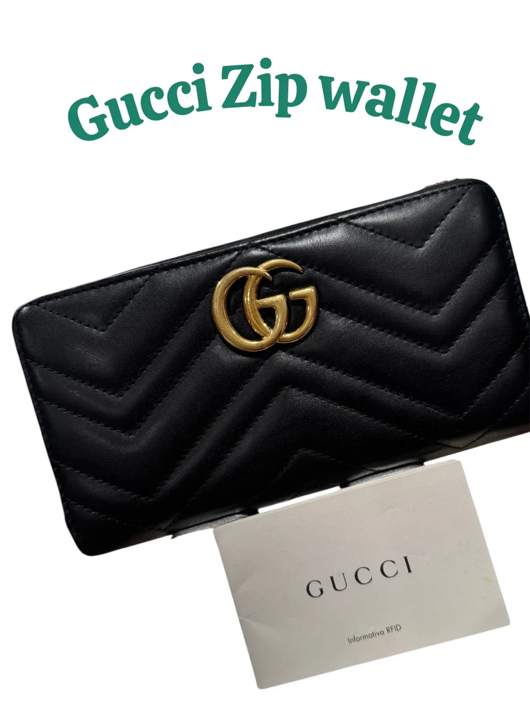 Gucci Zip Wallet - Black