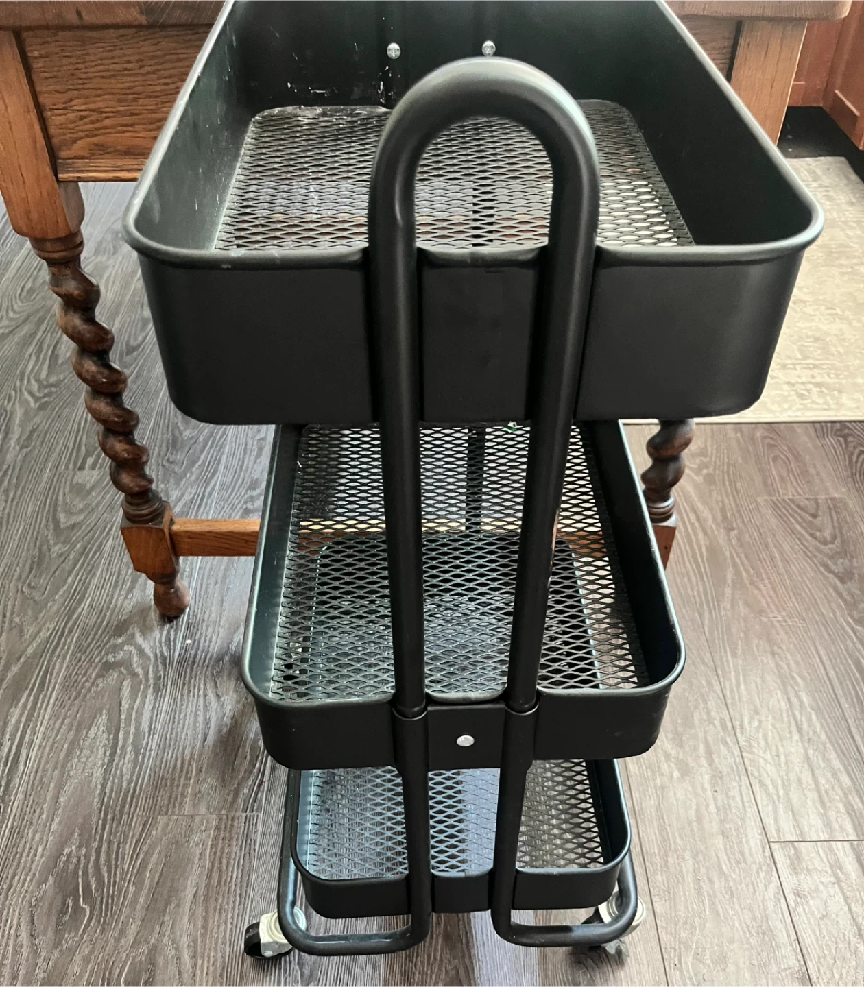IKEA Raskog Black 3-Tier Rolling Cart - photo 3
