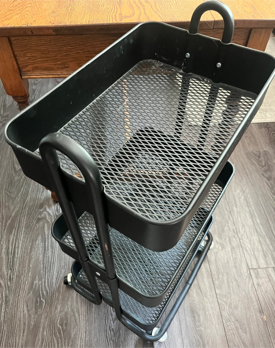 IKEA Raskog Black 3-Tier Rolling Cart - photo 2