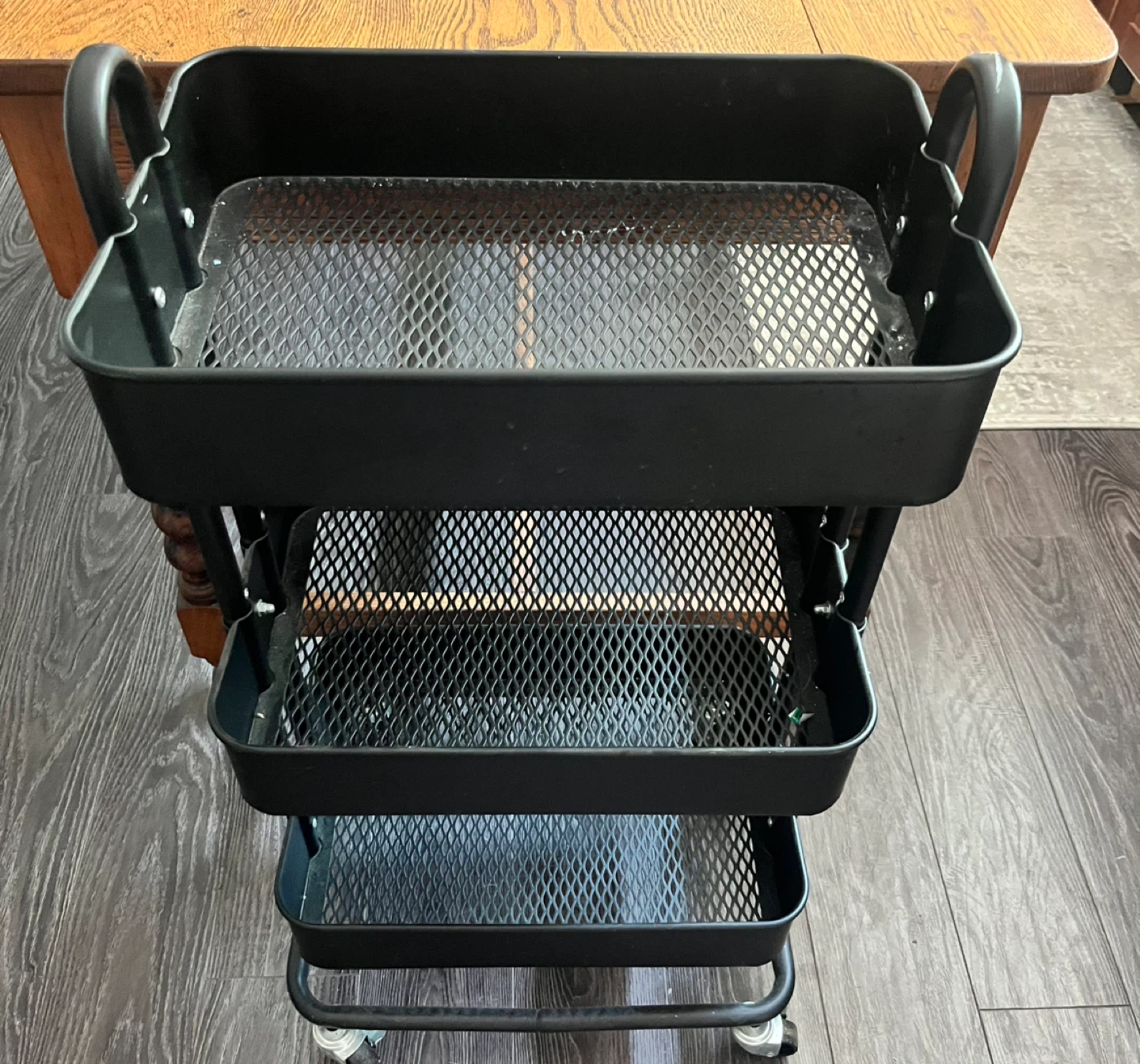 IKEA Raskog Black 3-Tier Rolling Cart