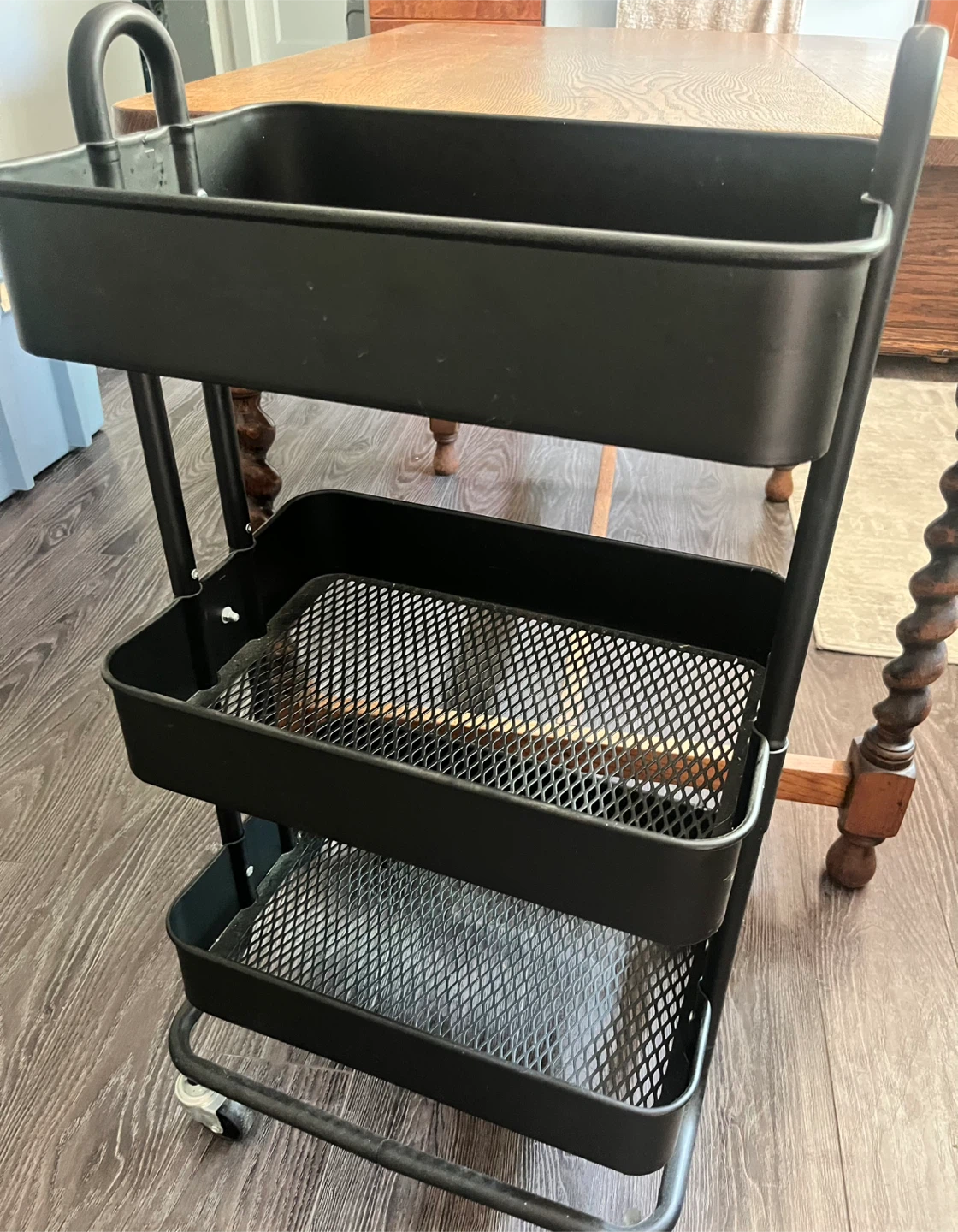 IKEA Raskog Black 3-Tier Rolling Cart - photo 4