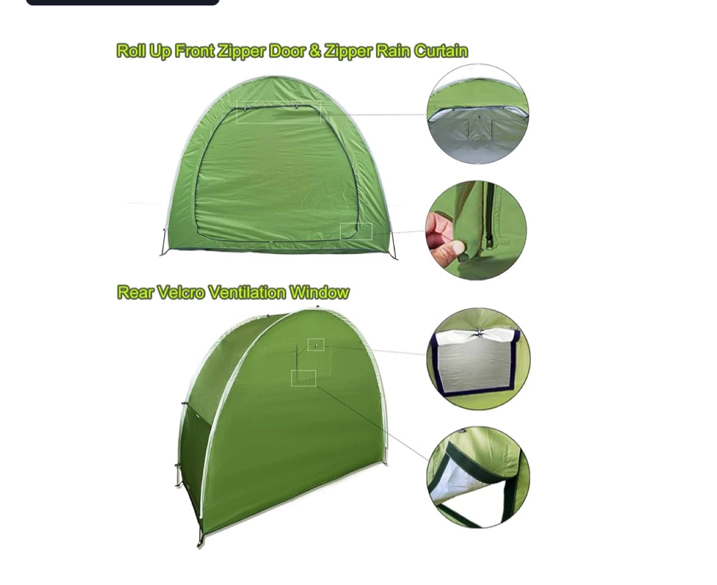 Green Bicycle Storage Tent - New! - photo 3