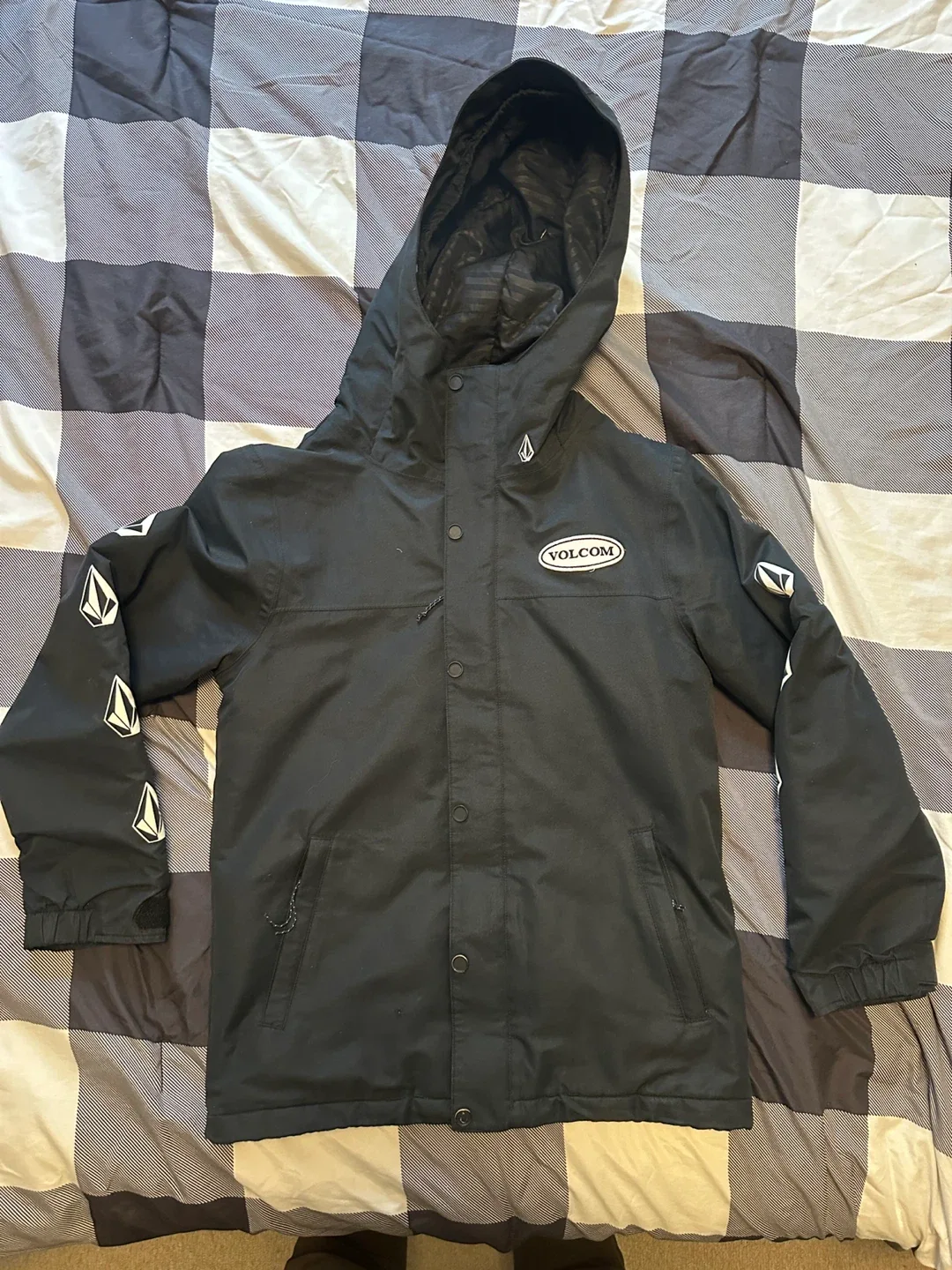 Volcom Black Winter Jacket, Size Y12 thumbnail