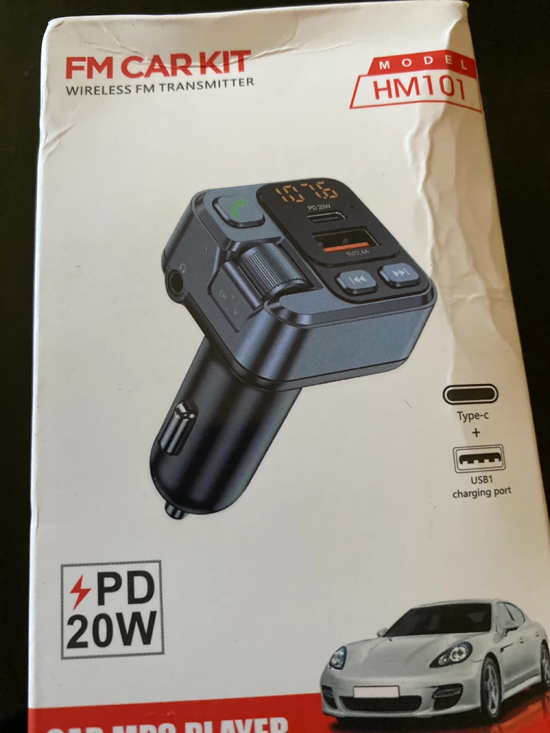 New HM101 FM Car Kit Wireless FM Transmitter - photo 2