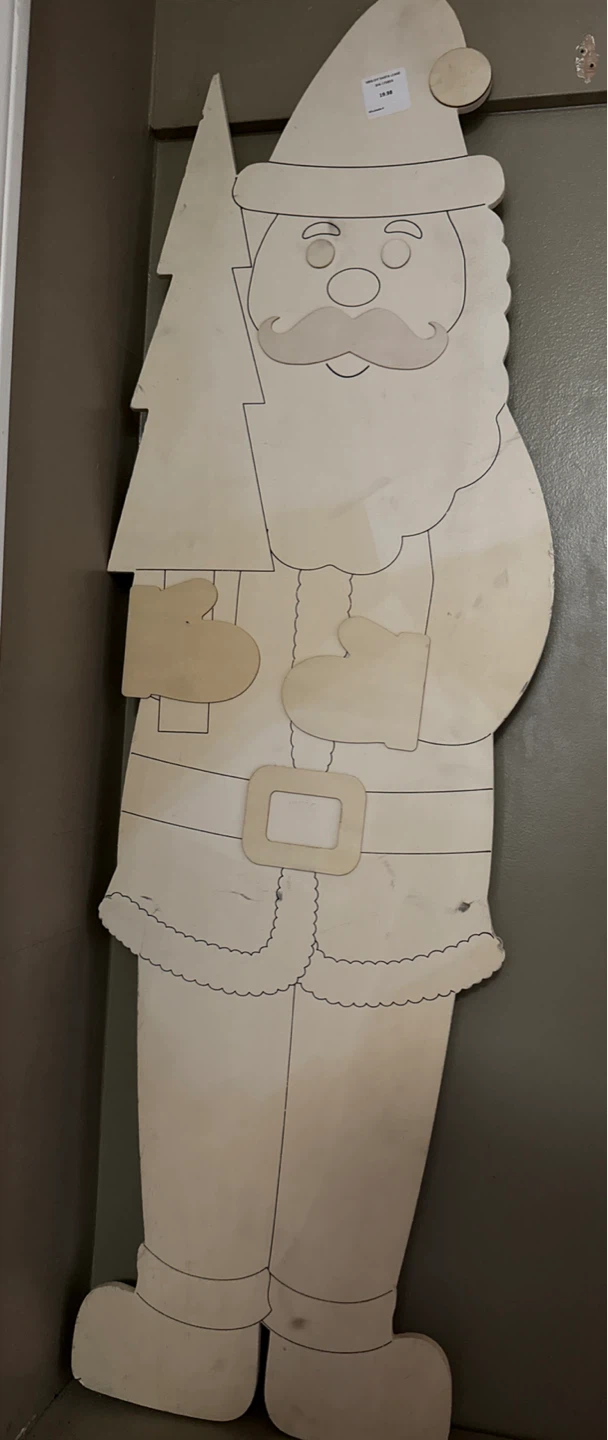 DIY Wood Santa with Tree