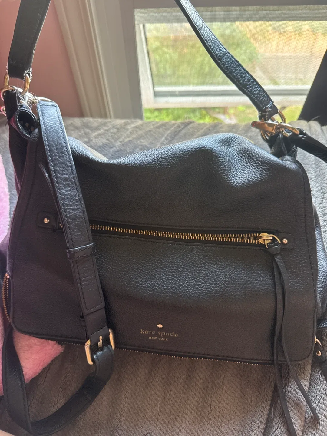 Kate Spade Black Leather Handbag thumbnail