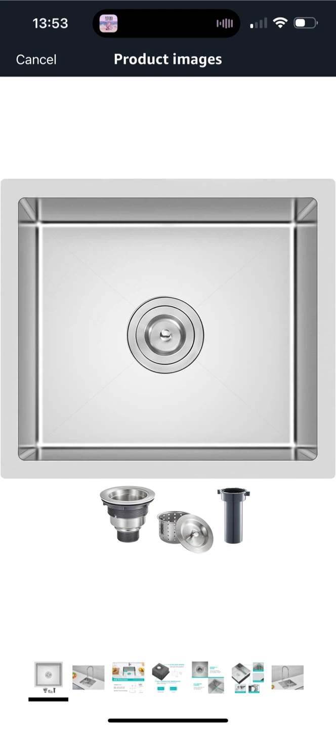 TSIBOMU 18x18 Inch Undermount Stainless Steel Kitchen Sink - photo 2