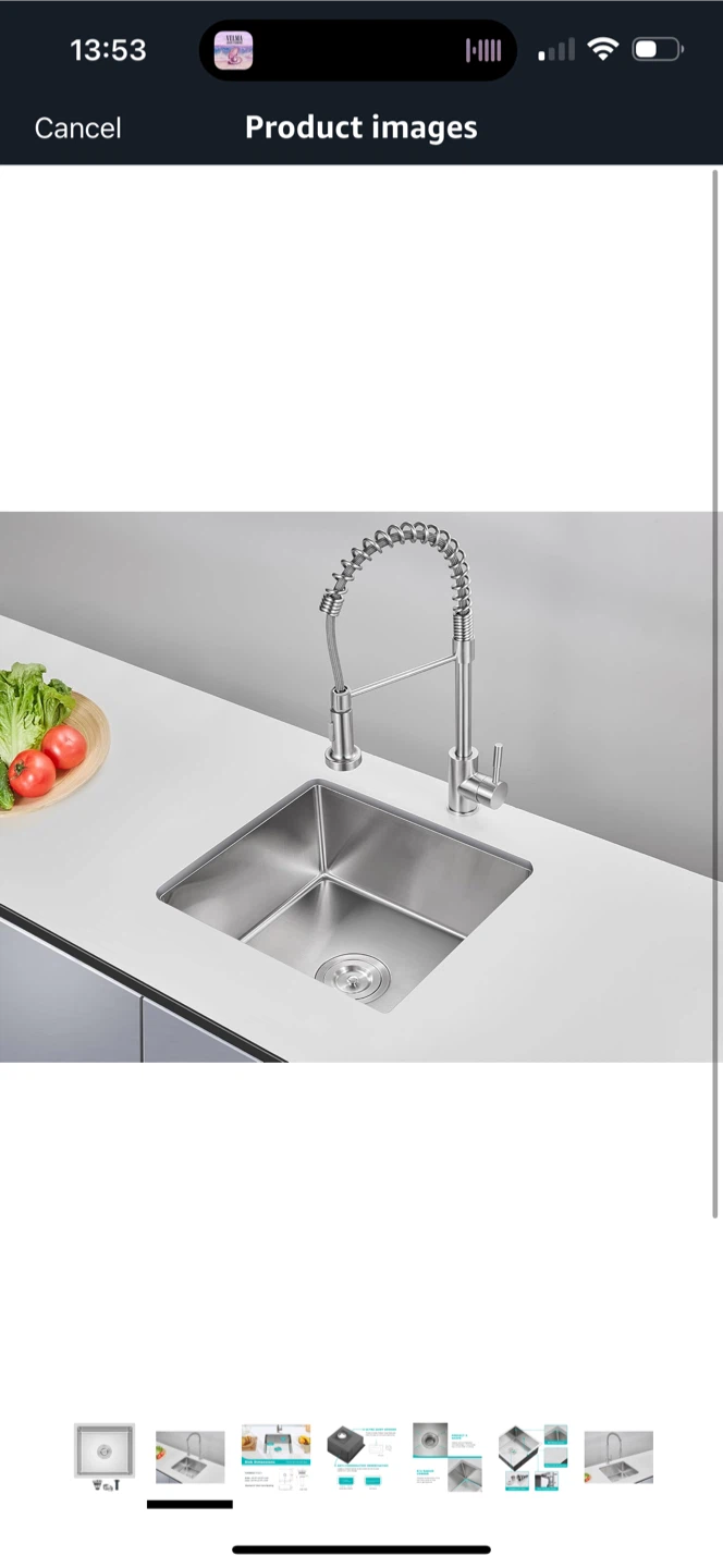 TSIBOMU 18x18 Inch Undermount Stainless Steel Kitchen Sink - photo 3
