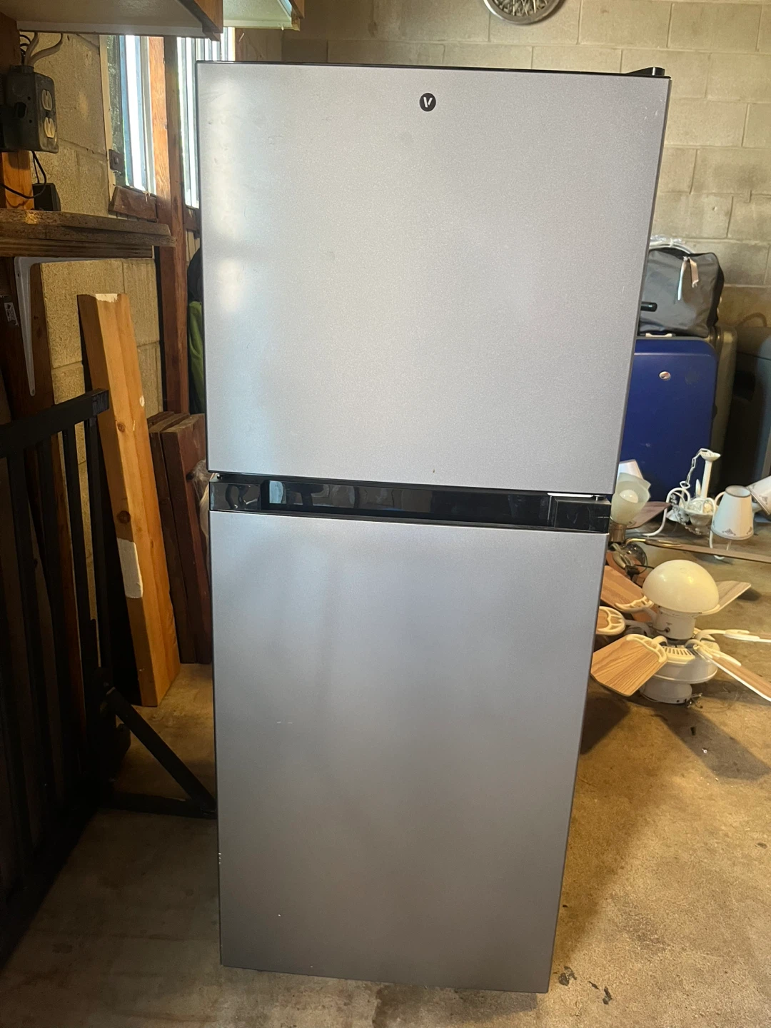 Black and Silver Refrigerator