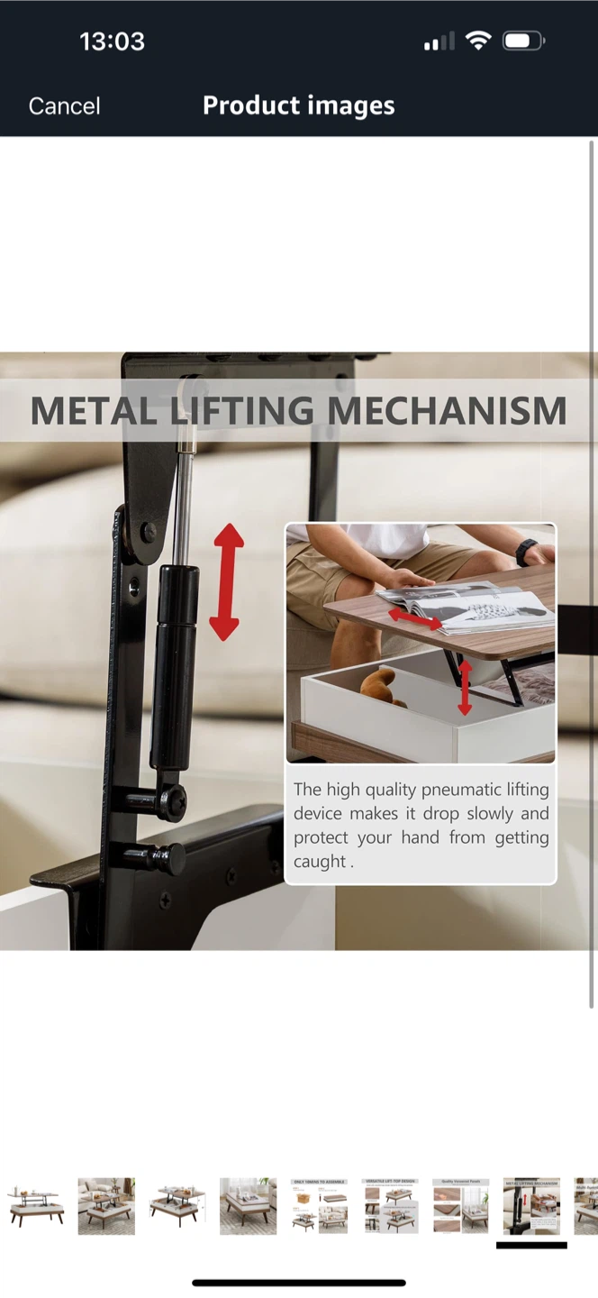 Multi-Functional Storage Lift Top Coffee Table - photo 5