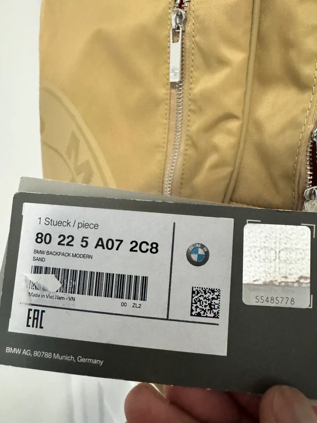 BMW Backpack Modern Sand with Cap image indicator(4)