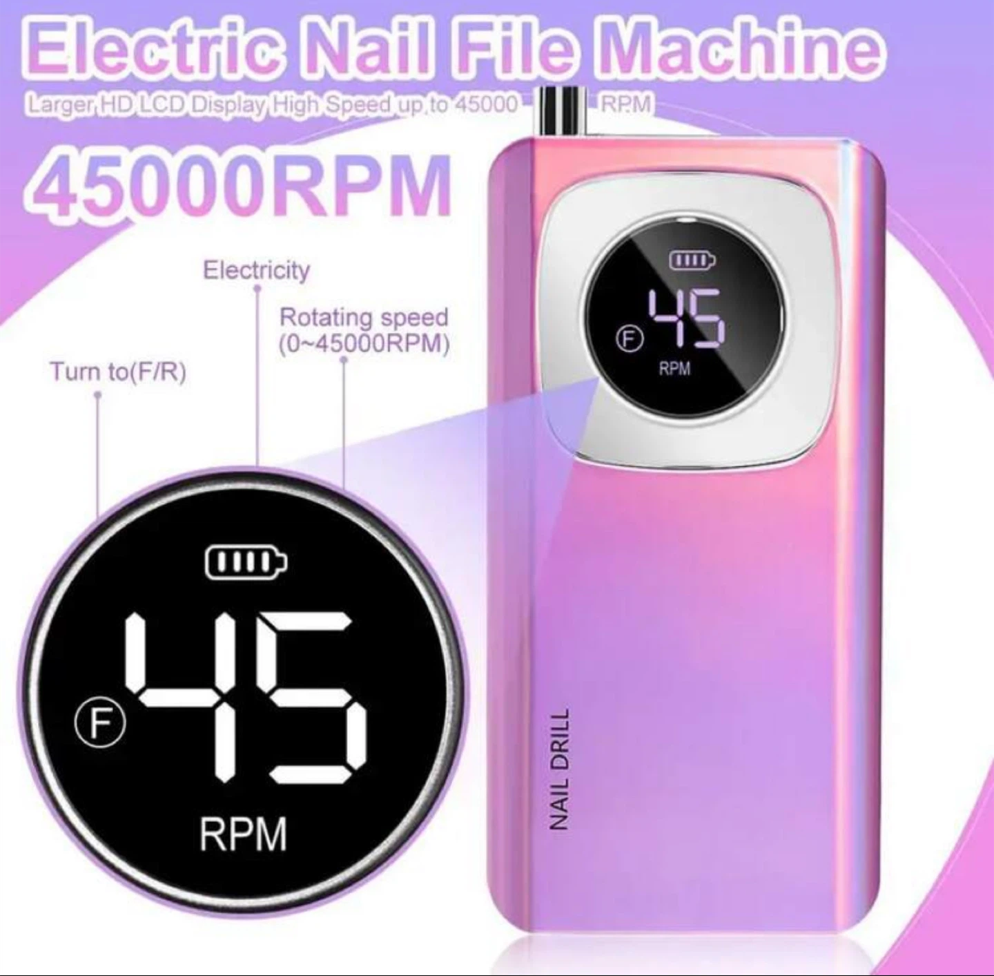 45000 high speed nail drill machine - photo 5