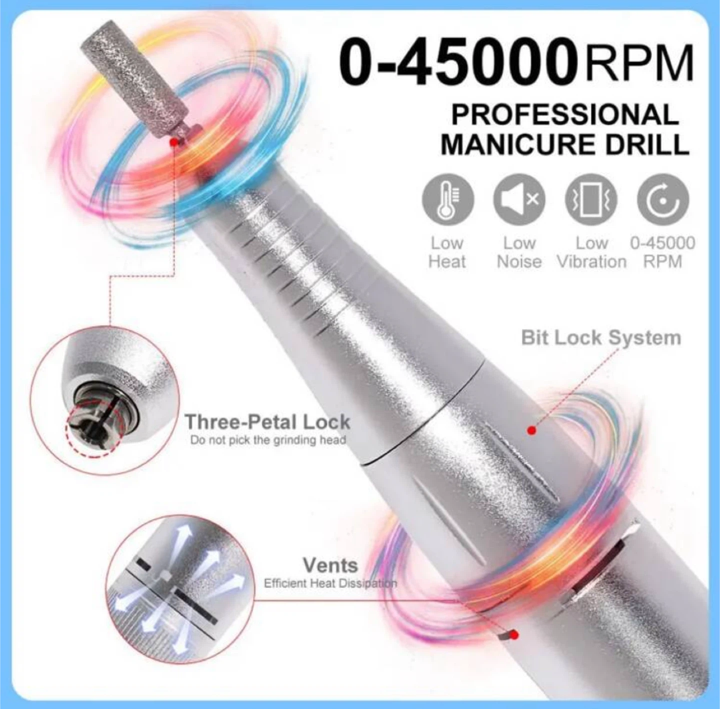 45000 high speed nail drill machine - photo 2