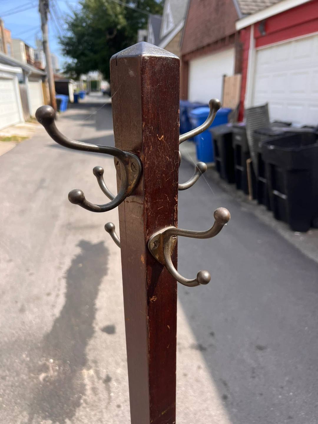 Wooden Coat Rack Stand - 65 Inches Tall - photo 2
