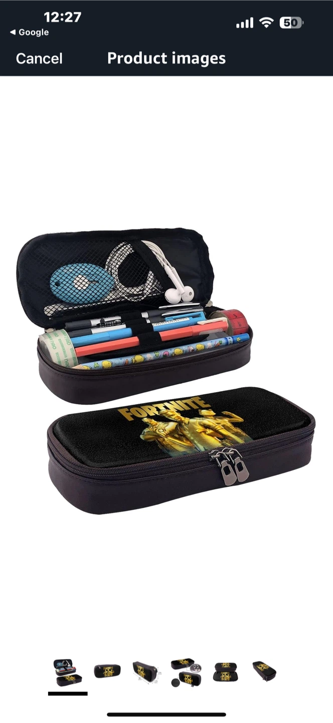 NEW Fortnite Pencil Case - Black