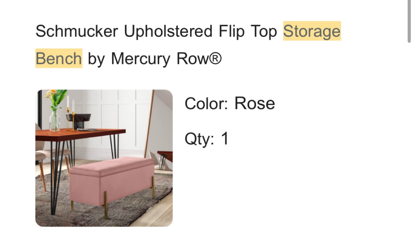 Storage Bench - Rose color - photo 4