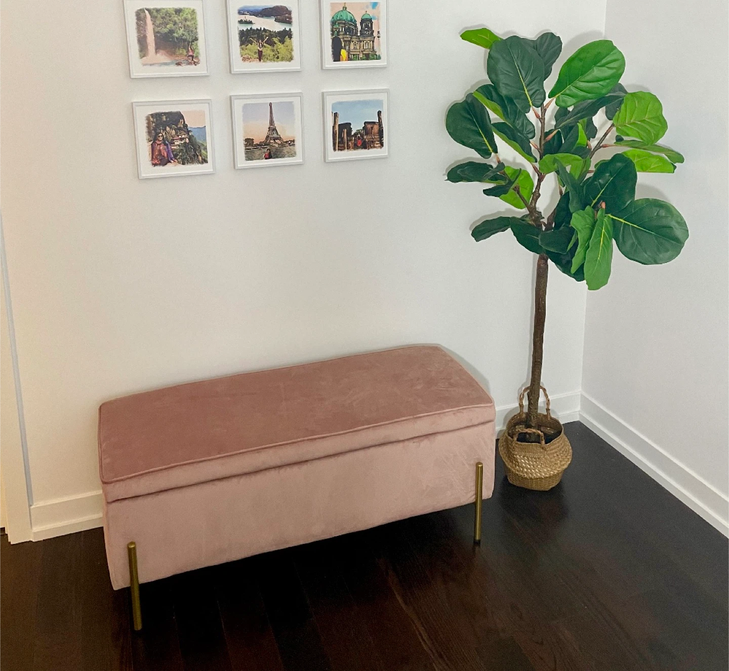 Storage Bench - Rose color
