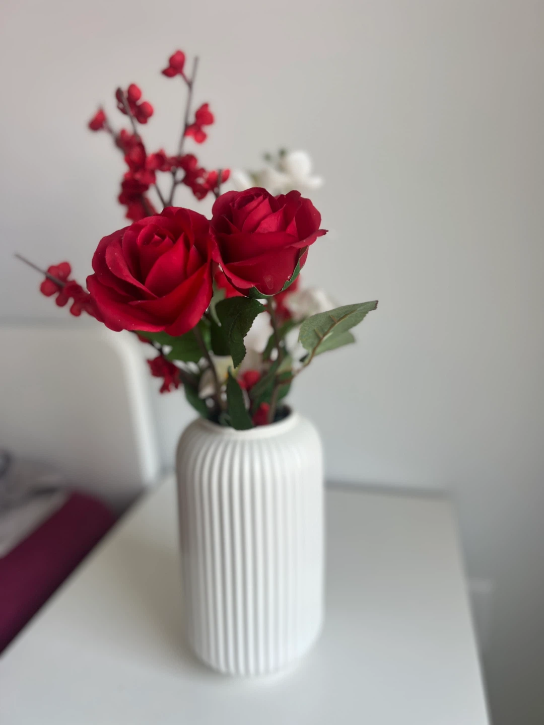 Floral Arrangement in White Vase - photo 3