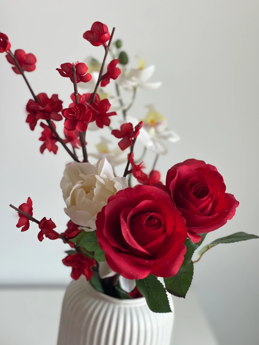 Floral Arrangement in White Vase - photo 2