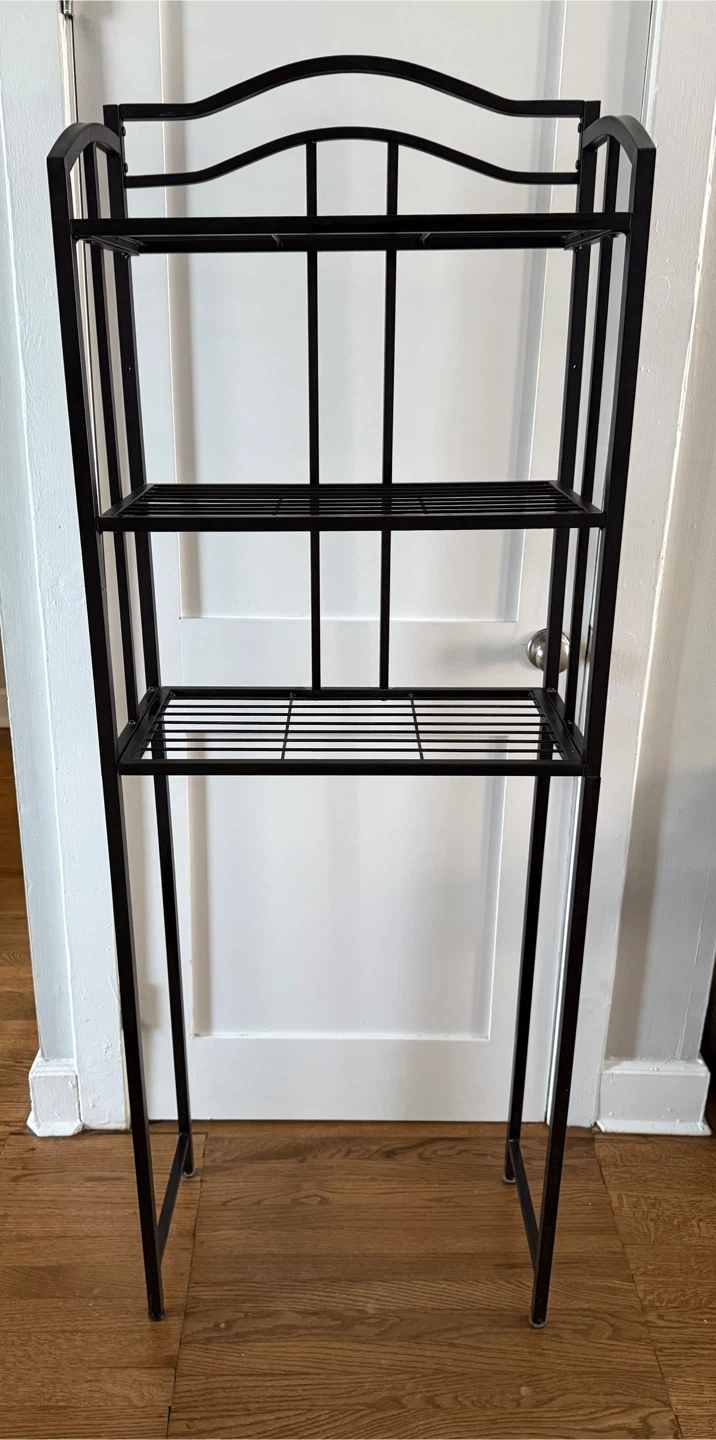 Black Over-the-Toilet Bathroom Shelf