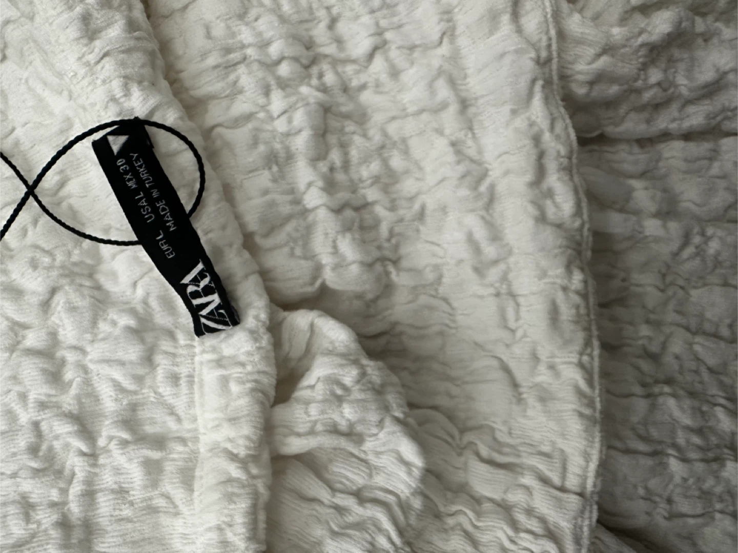 Zara White Textured Top - photo 3