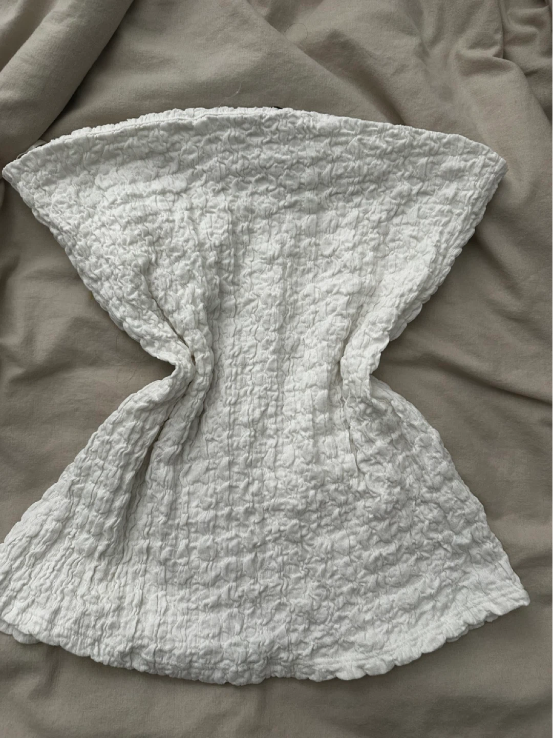 Zara White Textured Top