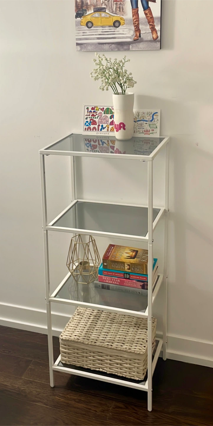 4-Tier White Bookshelf
