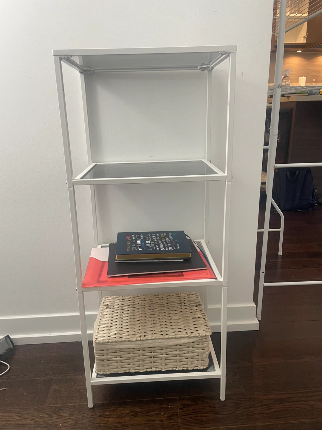 4-Tier White Bookshelf - photo 2