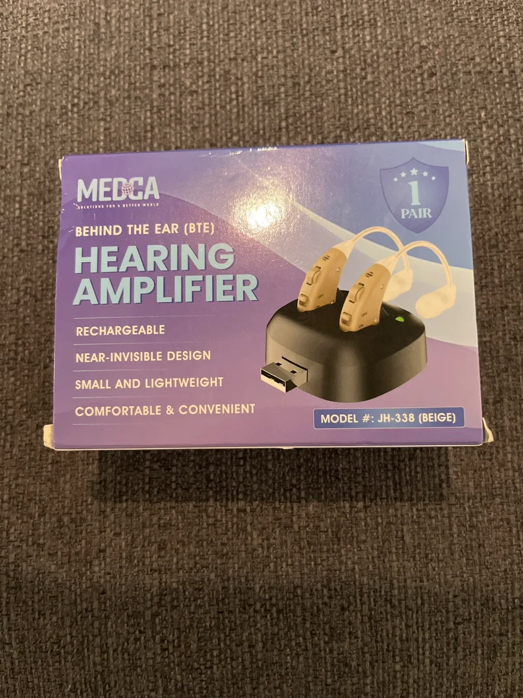New MEDCA Hearing Amplifier - Beige thumbnail