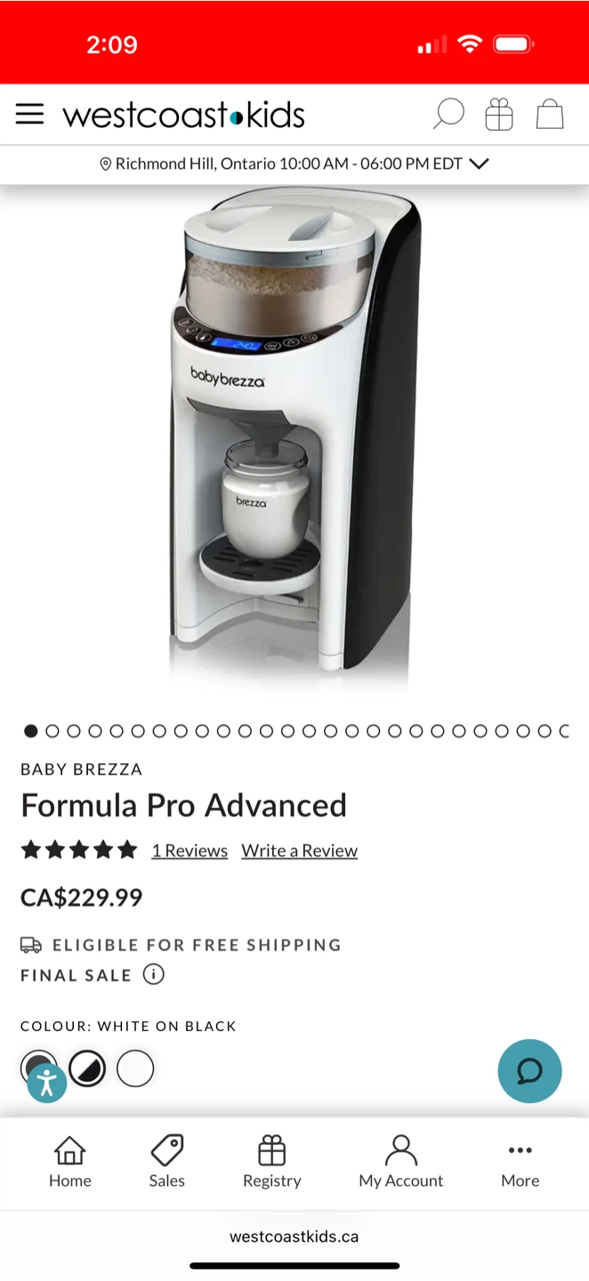 Baby Brezza Formula Pro Advanced - White/Black - photo 2