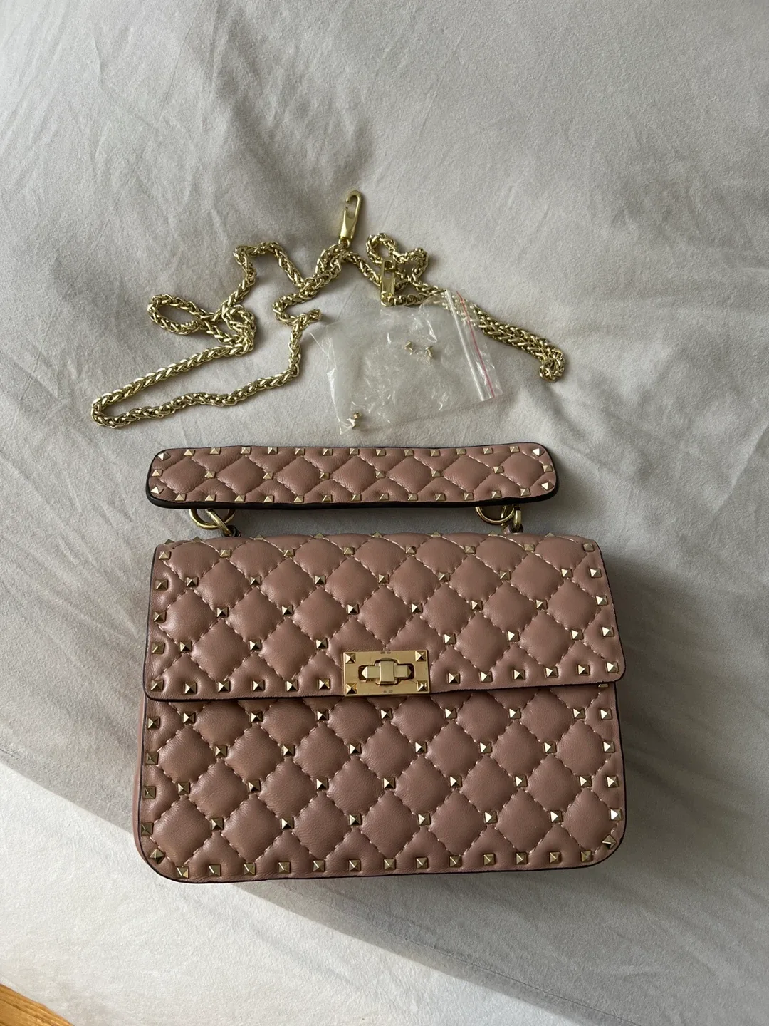 Quilted Real Leather Top Handle Bag thumbnail