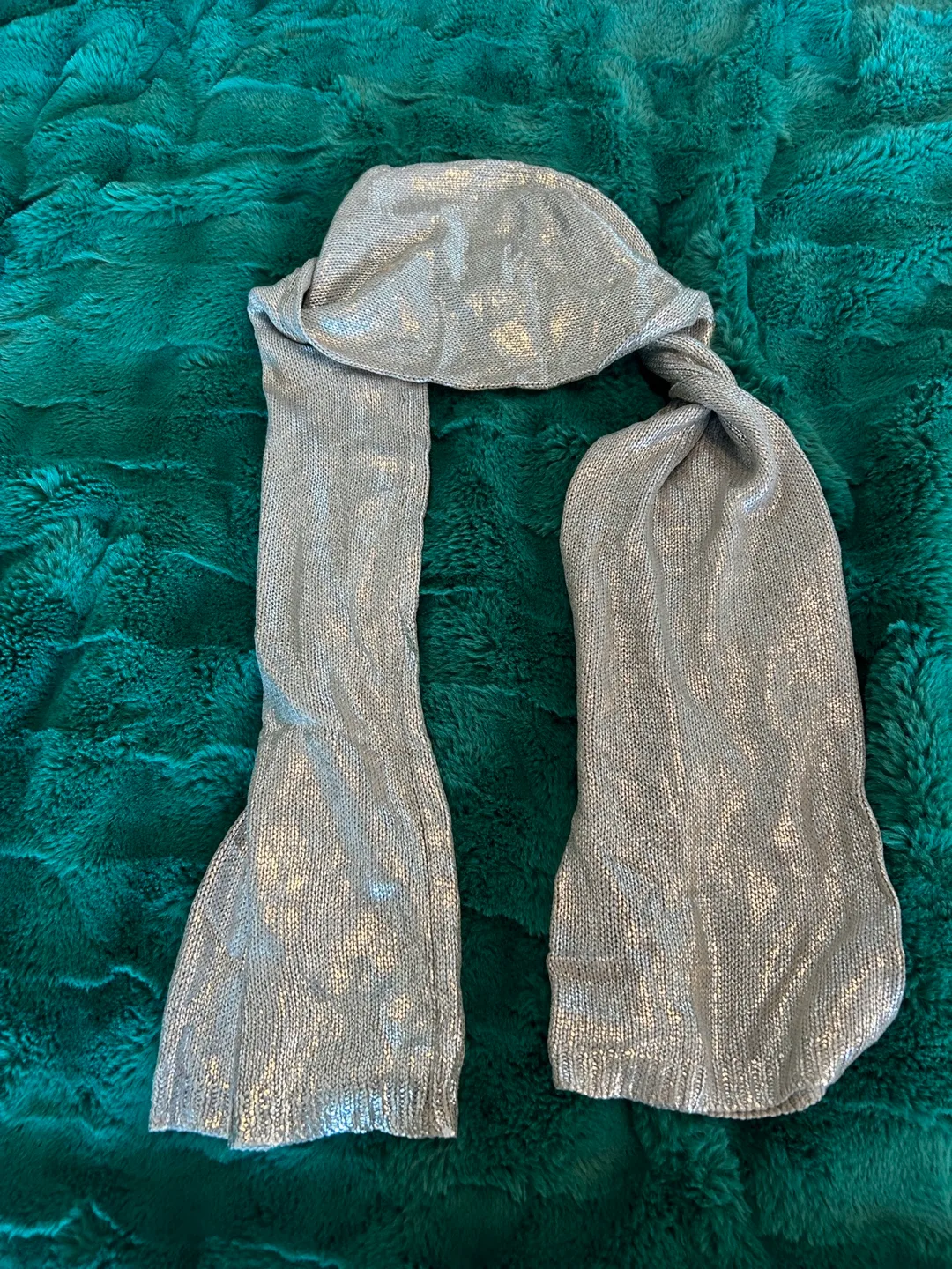 Club Monaco Silver Knit Scarf thumbnail