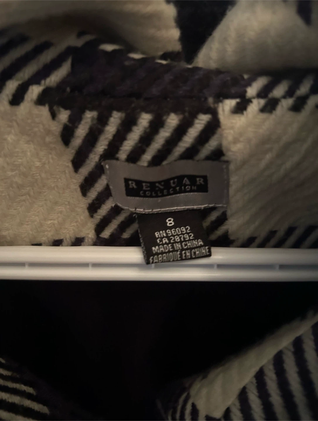Renuar Collection Plaid Coat - Size 8 - photo 2