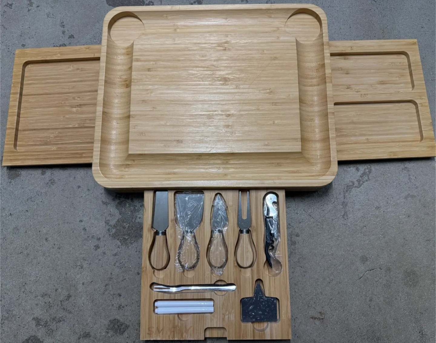 Bamboo Charcuterie Board Set BRAND NEW thumbnail