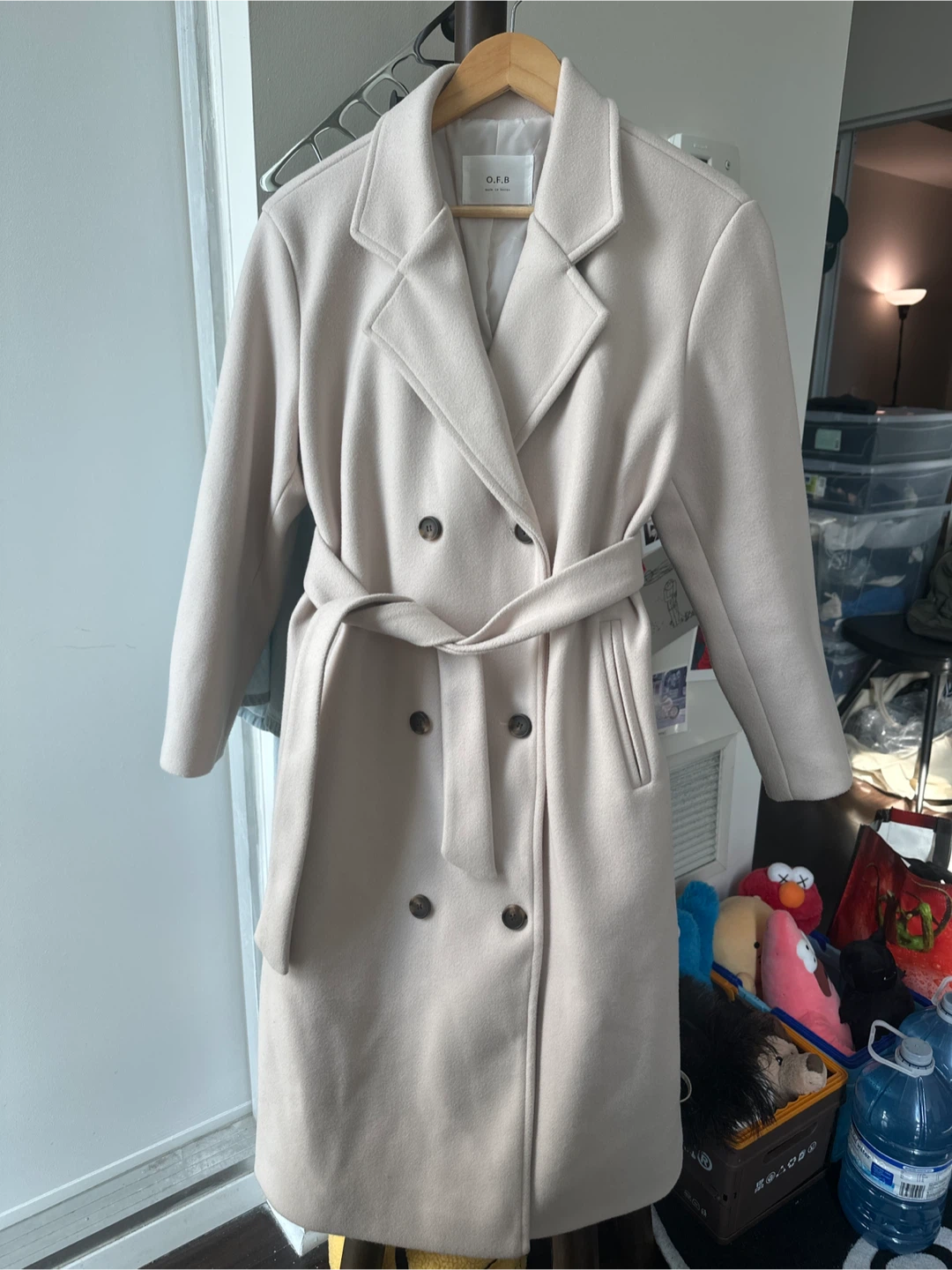 O.F.R Cream Trench Coat