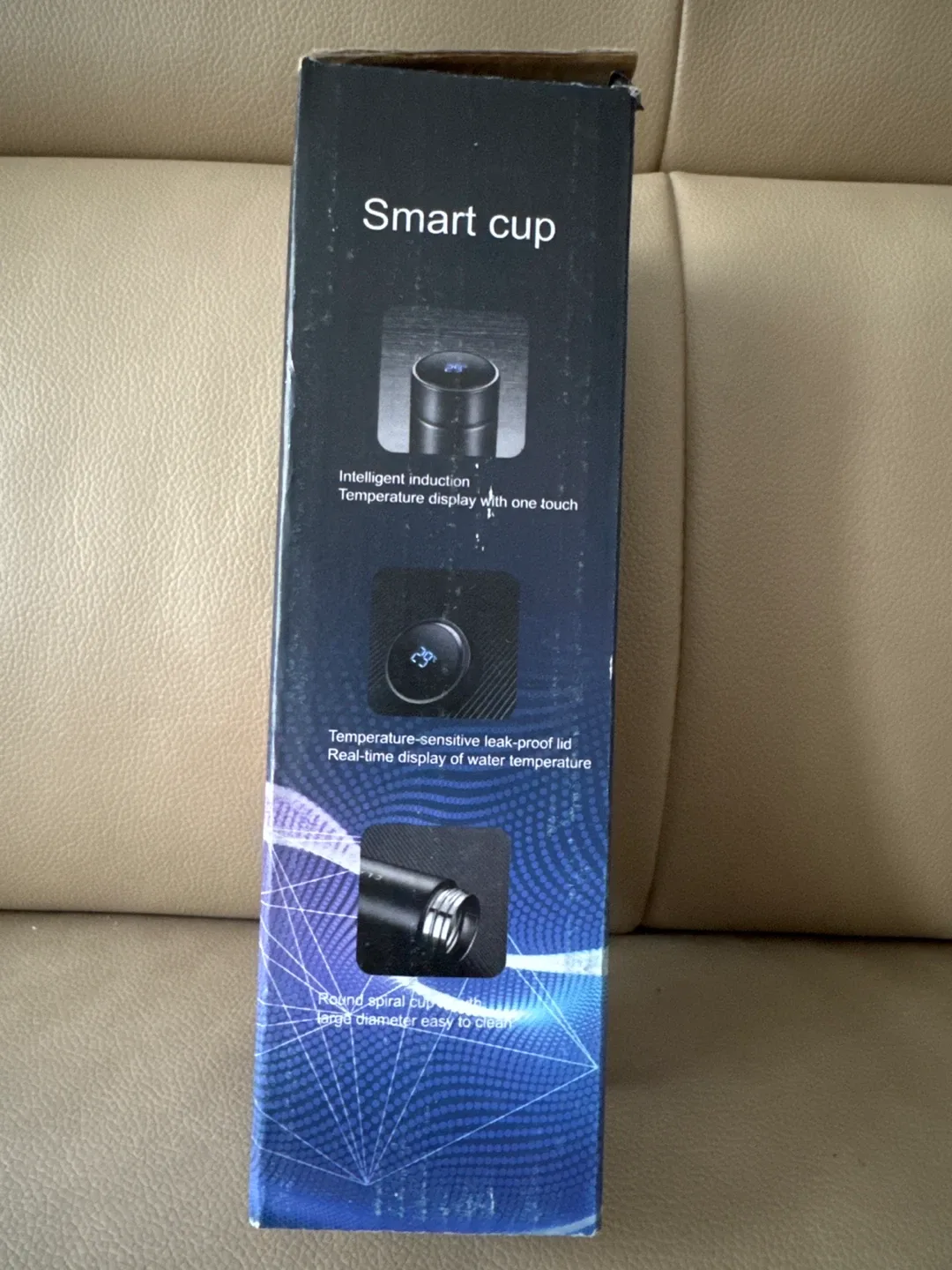 Blue Smart Cup with LED Temperature Display image indicator(3)