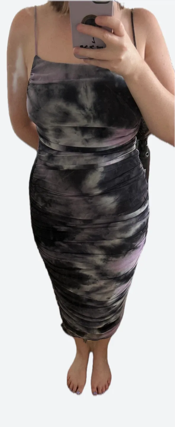 Purple Tie-Dye Midi Dress With Tags image indicator(2)