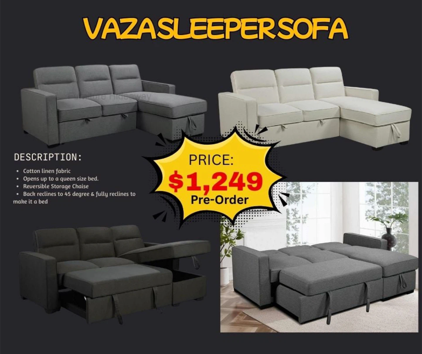🔥✨WEEKEND FLASH SALE!Sleeper Sofas $699!✨🔥 - photo 4