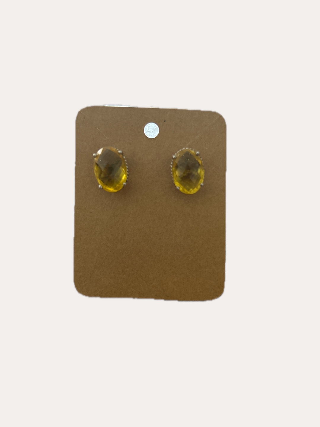 Yellow Citrine Oval Earrings