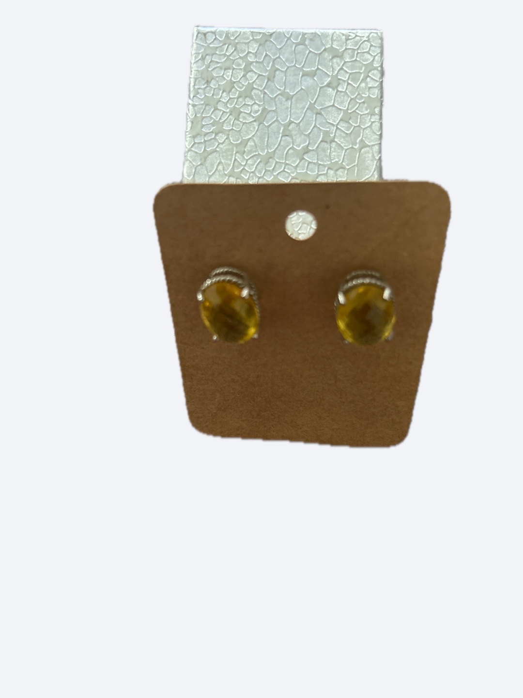 Yellow Citrine Oval Earrings - photo 2