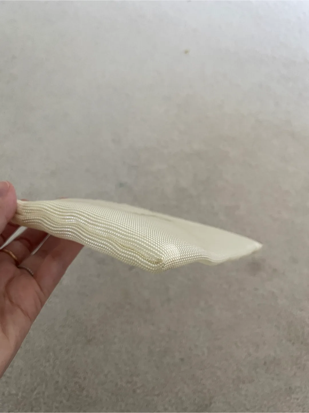 Salvatore Ferragamo White Mesh Pouch image indicator(4)