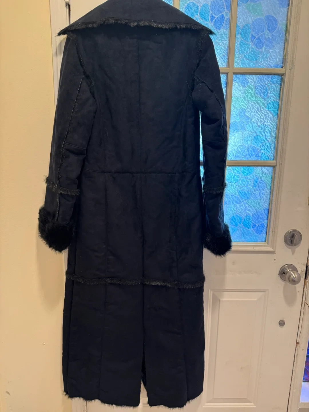 Le Chateau Black Faux Suede & Fur Coat image indicator(2)